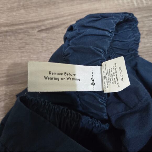 Madewell Womens S Navy Blue Wide Leg Mayfield Culotte Cropped Pants Pockets - Picture 8 of 11